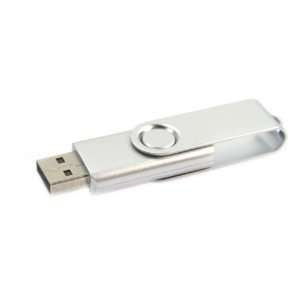  4GB Silver USB 2.0 Flash Drive Swivel Design Electronics