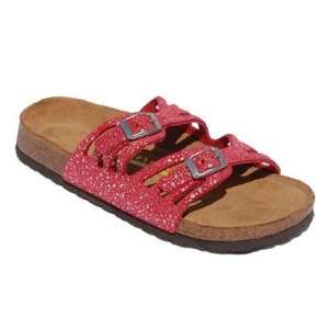 California Footwear Co. 265616 Womens Sonoma Sandal in Red / Silver