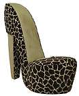 HOT AND PINK WITH DALMATION ACCENT HIGH HEEL SHOE CHAIR