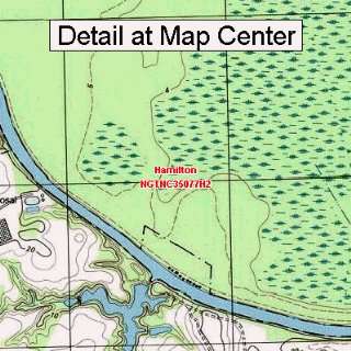  USGS Topographic Quadrangle Map   Hamilton, North Carolina 