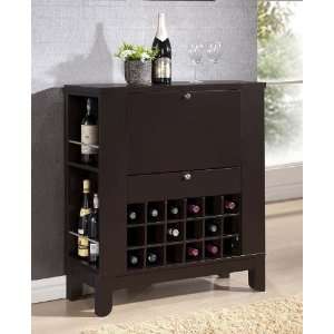   Studio Modesto Brown Modern Dry Bar and Wine Cabinet