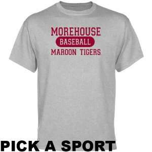  Morehouse Maroon Tigers Ash Custom Sport T shirt Sports 