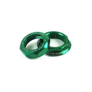 Chris King 2Nut Headset Conversion Kit 1 1/8 Inch Green Bright Silver