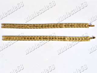 Wholesale 12ps charm Stainless steel gold tone bracelet  