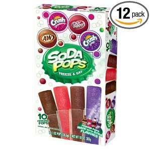 Soda Pops Variety Pack Freezer Pops, 10 Count (Pack of 12)  