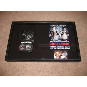  Chuck The Iceman Liddell Signed UFC Glove Shadowbox With 