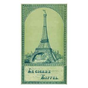  Le Cigare Eiffel Brand Cigar Box Label, View of the Eiffel 
