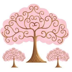   Pink & Brown Grow Tree Wall Sticker by Sherri Blum