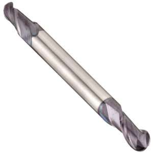 High Speed Steel End Mill, Stub Length, TiAlN Coated, 2 Flutes, Double 