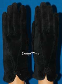 Lizden Washable Suede Bow Detail Knit Lined Gloves A203328  