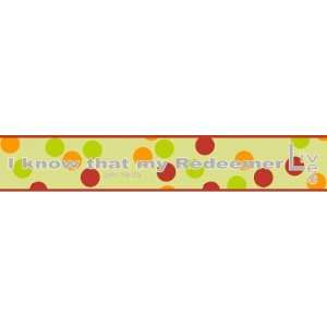  Retro Dot Spring Green Wallpaper Border by Writings on the 