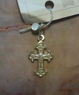 Beautiful New Sterling Silver Orthodox Budded Crucifix  Old Stock #C 