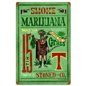  Smoke Marijuana Humor Vintage Metal Sign