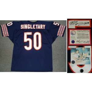  Mike Singletary Signed Navy Custom Throwback Jersey w/HOF 