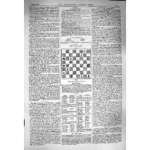    1879 Ten Pages Chess Moves Illustrated London News