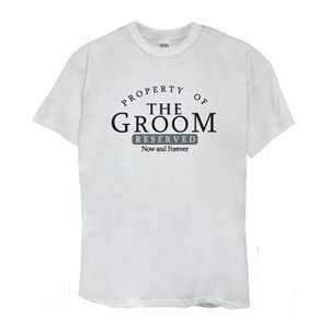   Property of the Groom Wedding T shirt (X Large Size) 
