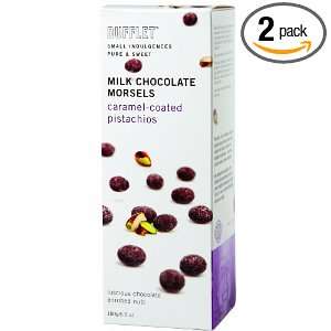 Dufflet Small Indulgences Morsels, Caramel Pistachio + Milk Chocolate 