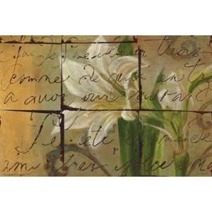  Gold Leaf Amaryllis by Susan Eby Glass 36x24 Kitchen 