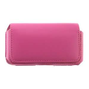 GTMax Pink Universal Horizontal Slim Leather Pouch Case with Belt Clip 