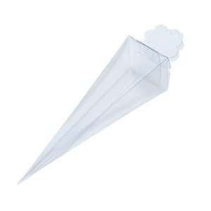  Clear Cone Favor Boxes   Set of 12