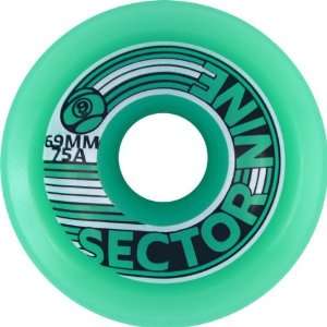 Sector 9 Slalom 75a 69mm Seafoam Green Skate Wheels 