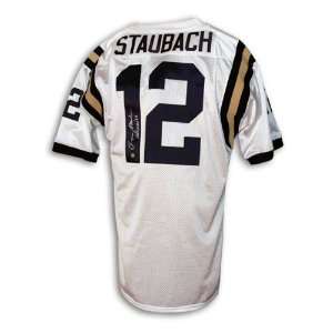  Roger Staubach Navy Midshipmen Autographed White Throwback 