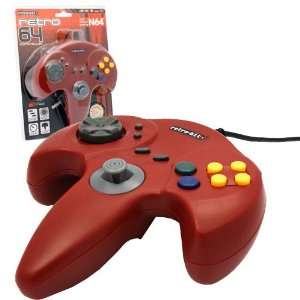  N64   Controller   Wired   Retro64 Controller   Solid Red 