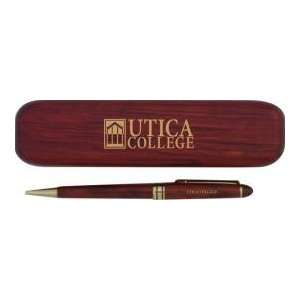 WOOD PEN SET ROSEWOOD BUILDING LOGO UTICA/COLLEGE  Sports 