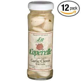 La Caperelle Spanixh Garlic Cloves with Herbs, 3.5 Ounce Jars (Pack of 