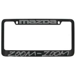  Mazda Zoom Zoom Black Metal Silver Lettering License Plate 