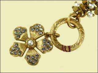 La Vie Parisienne Flower Pearl Charm Bracelet Popesco  