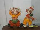 vintage homco circus clowns plastic wall hanging pictures decorations 