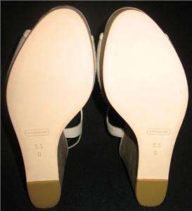   Hanson Lurex Platform Wedge Sandal Silver US 9.5 NEW $188  