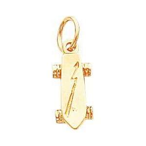  14K Gold Skate Board Charm Jewelry