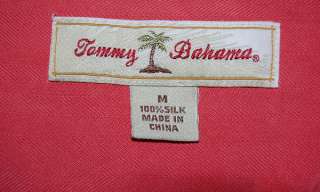 Tommy Bahama SHORT SLEEVE PINK SILK SHIRT MENS MEDIUM  