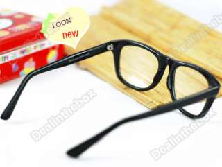 Fashion Cool Clear Lens Polite Frame Wayfarer Nerd Glasses Black 
