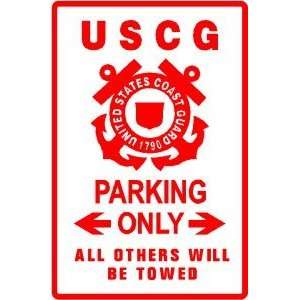  COAST GUARD PARKING sign * st rescue boat