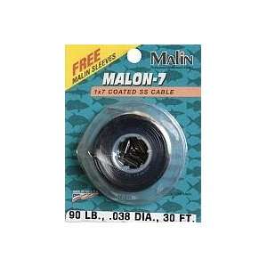  30FT NYLON COATED WIRE BLK 90#