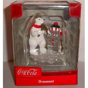  Coca Cola Polar Bear Ice Cube Snowman Christmas Ornament 