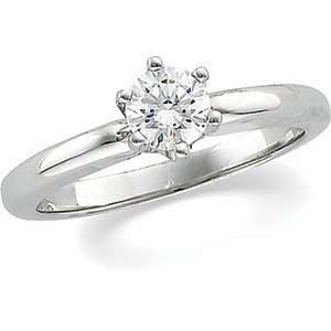 New 1/3ctw Diamond Solitaire Engagement Ring 14k White Gold I1 HI SZ4 