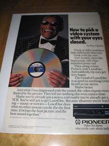 RAY CHARLES/PIONEER CLD 900 LASER DISC PLAYER AD  