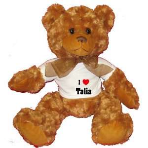  I Love/Heart Talia Plush Teddy Bear with WHITE T Shirt 