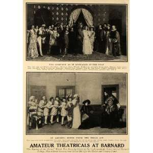  1908 Print Barnard College Taming Shrew Play Cast Scene 