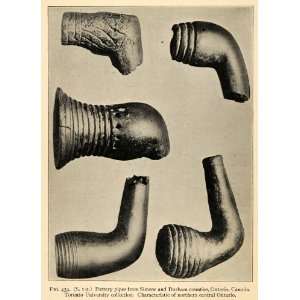 1910 Print Pottery Pipes Simcoe Durham Ontario Canada Toronto Artifact 