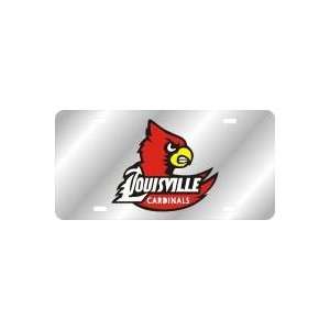 License Plate   CARDINAL WING LOGO SILVER 00/BLACK 28/SOLID RED 08 