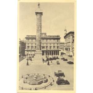    1940s Vintage Postcard Piazza Colonne   Rome Italy 