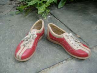 FIERY FRANCO SARTO Retro Red Leather Sneakers Shoes  
