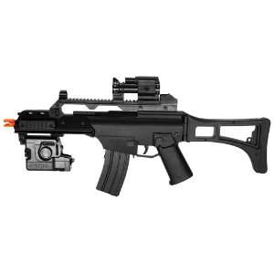 Combat Elite Arms G36 Open Stock FPS 240 Airsoft Gun, Flashlight, Gun 