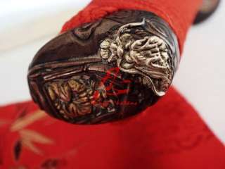 hand made japanese samurai katana dragon tsuba titanium adsorb folded 
