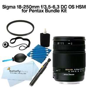 Sigma 18 250MM F3.5 6.3 DC OS (Optical Stabilizer) HSM FOR Pentax with 